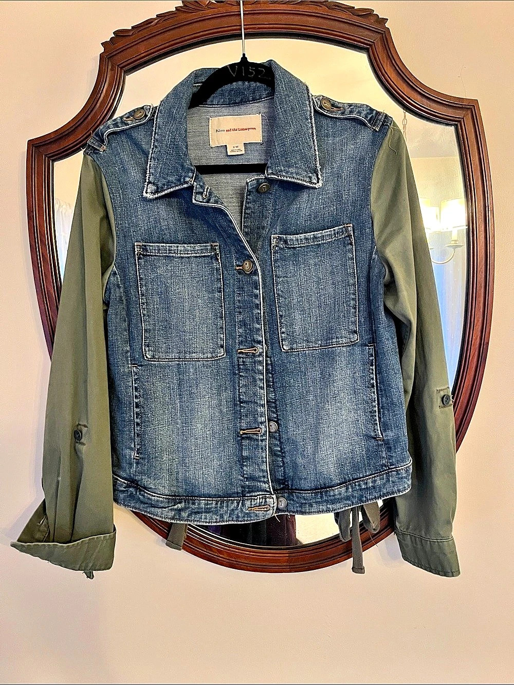 Pilcro Color Block Denim Jacket Size Medium Anthropologie